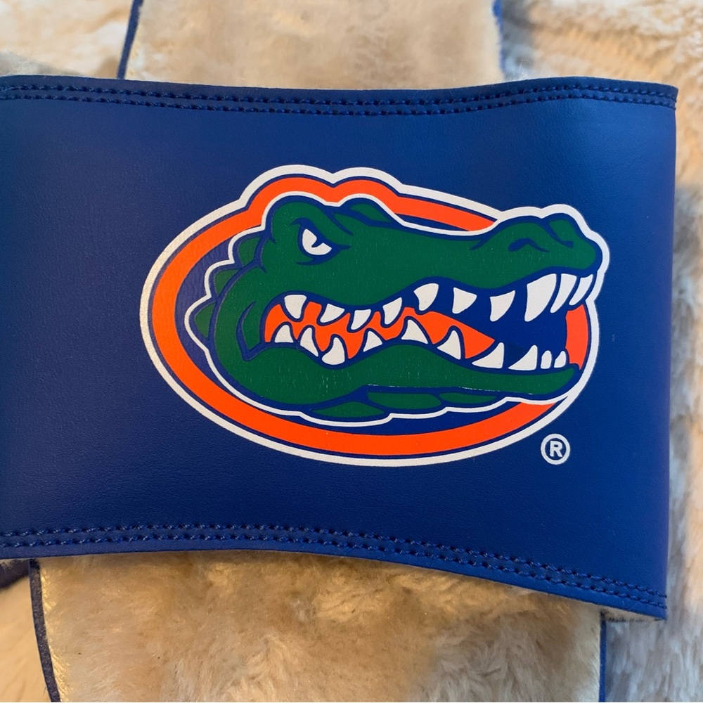 ISlide Florida Gators Faux Fur Slide Sandals - Royal Blue - Picture 4 of 7